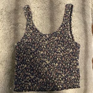 Floral tank smocked